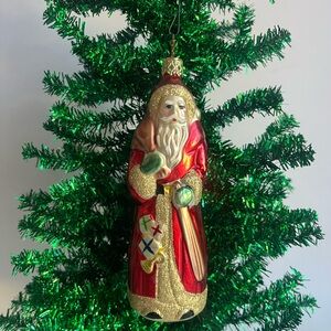 •Inge-Glas Santa Christmas Ornament Made in Germany•